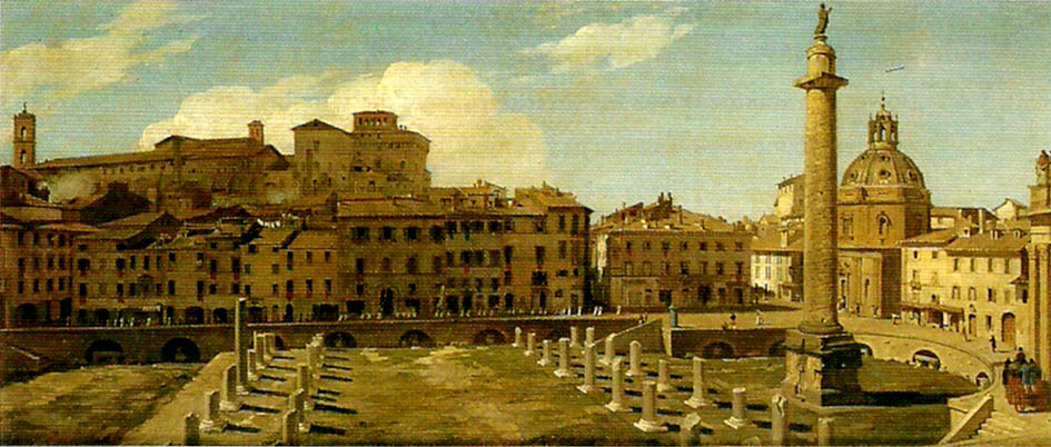 view of the forum of trajan rome